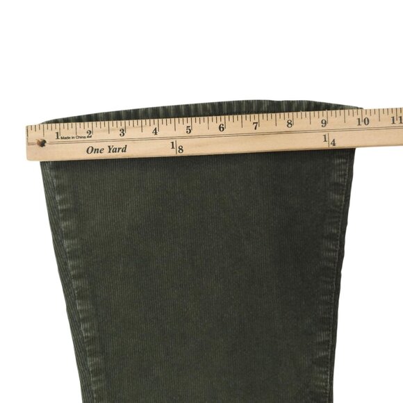 American Eagle Stretch Super Hi Rise Flare Corduroy Pants Womens 6 Green - Picture 6 of 15